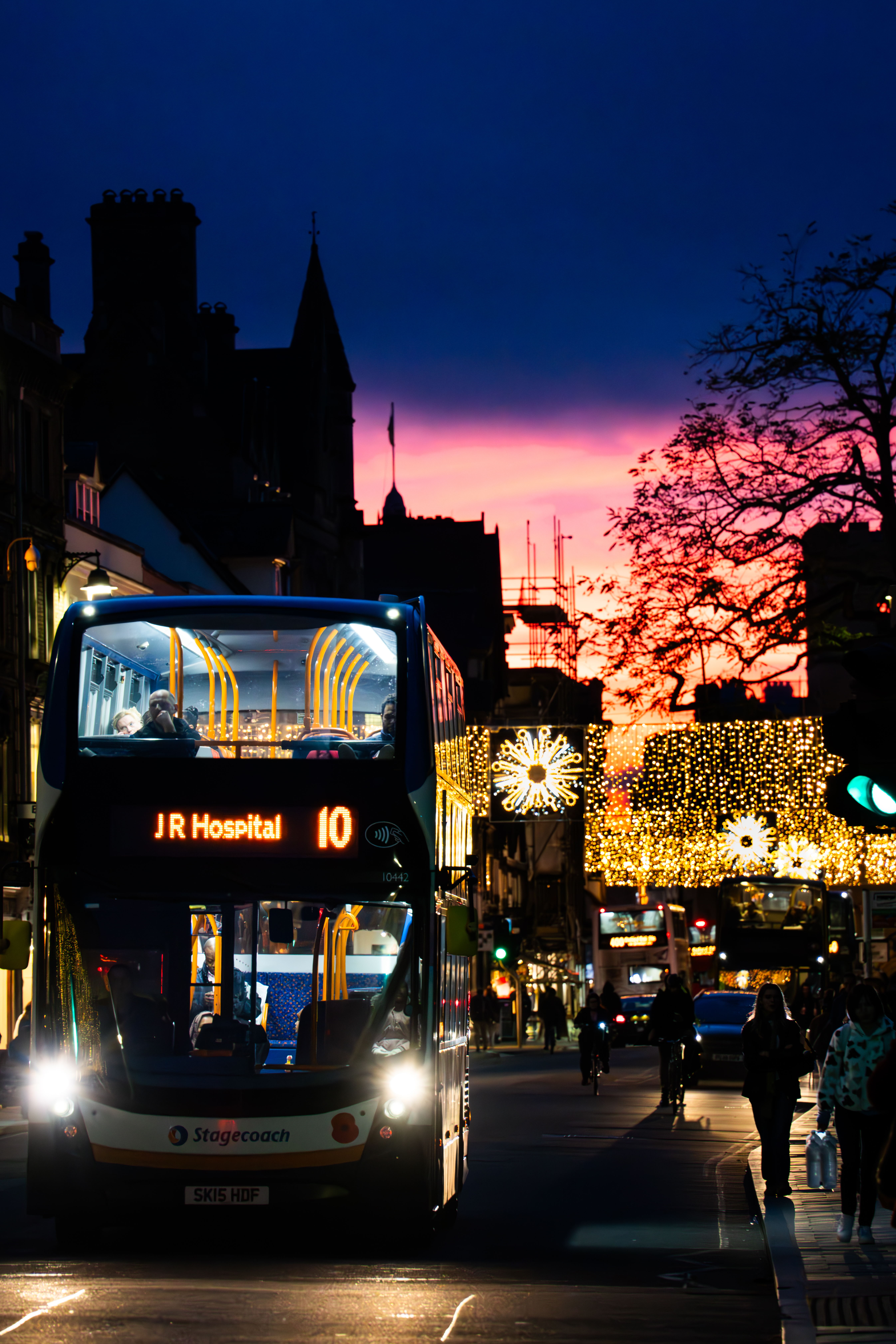 Oxford Bus at Dusk